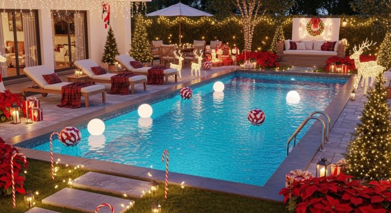 16 Jaw-Dropping Christmas Pool Decorations Your Neighbors Will Secretly Envy