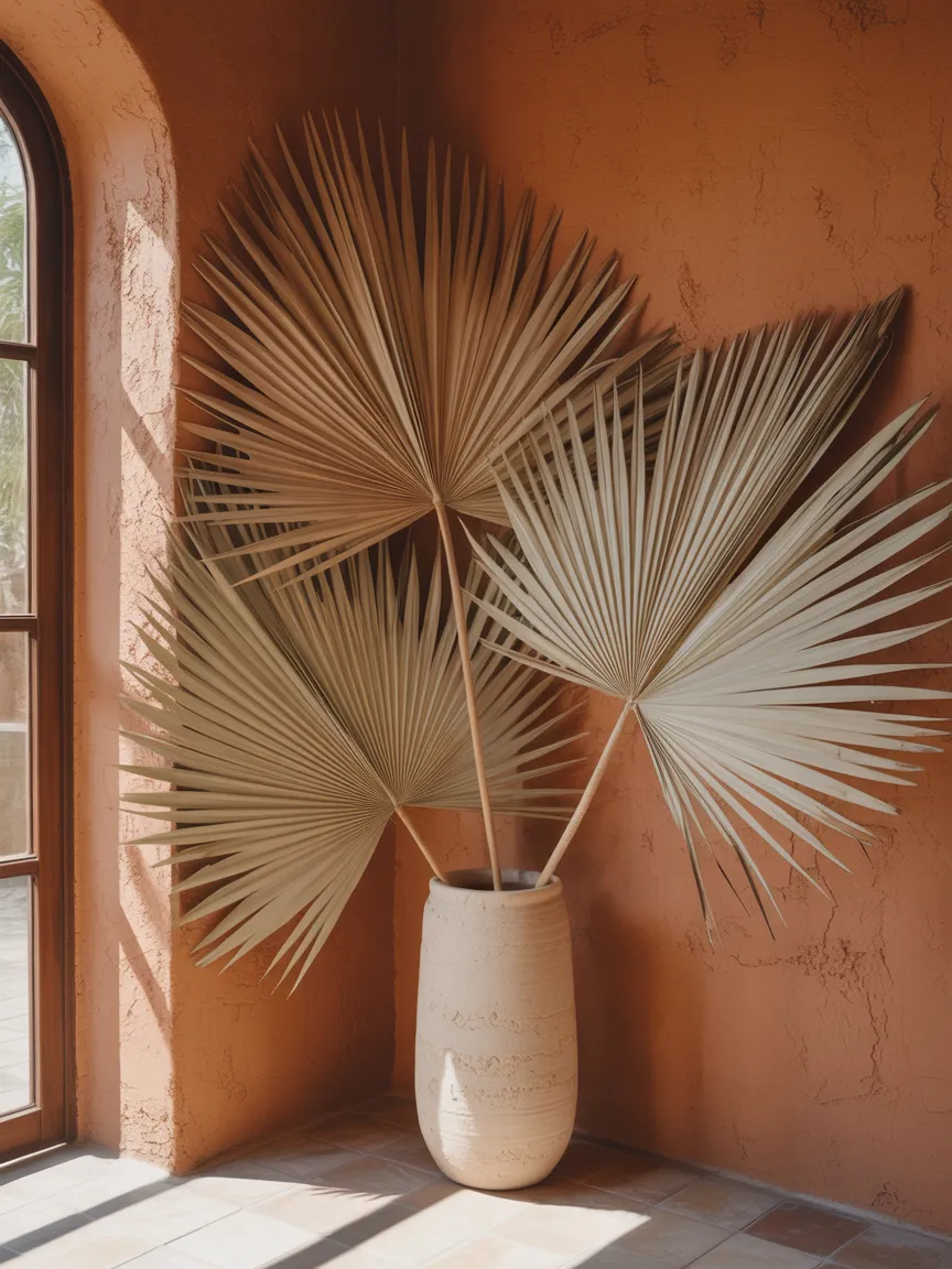 Dried Palm Leaf Arrangements