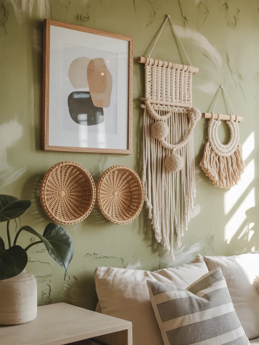 Gallery Wall with Textured Elements