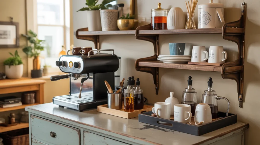 Creative Barista coffee Station Bar Ideas at home
