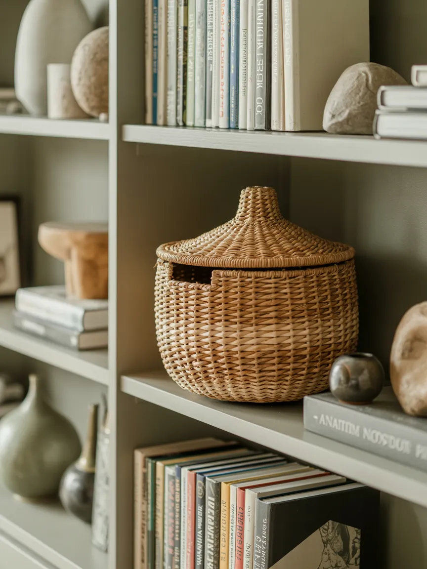 20. Textured Baskets for Bulkier Items