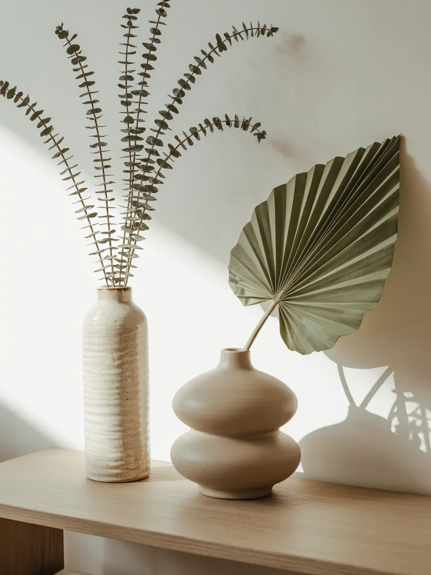 Layered Heights on a Console Table