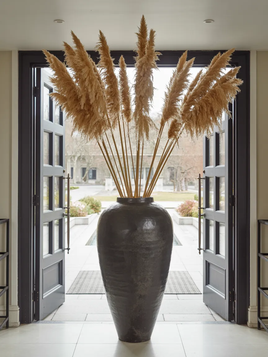 Grand Entrance: Large Floor Vase in a Foyer