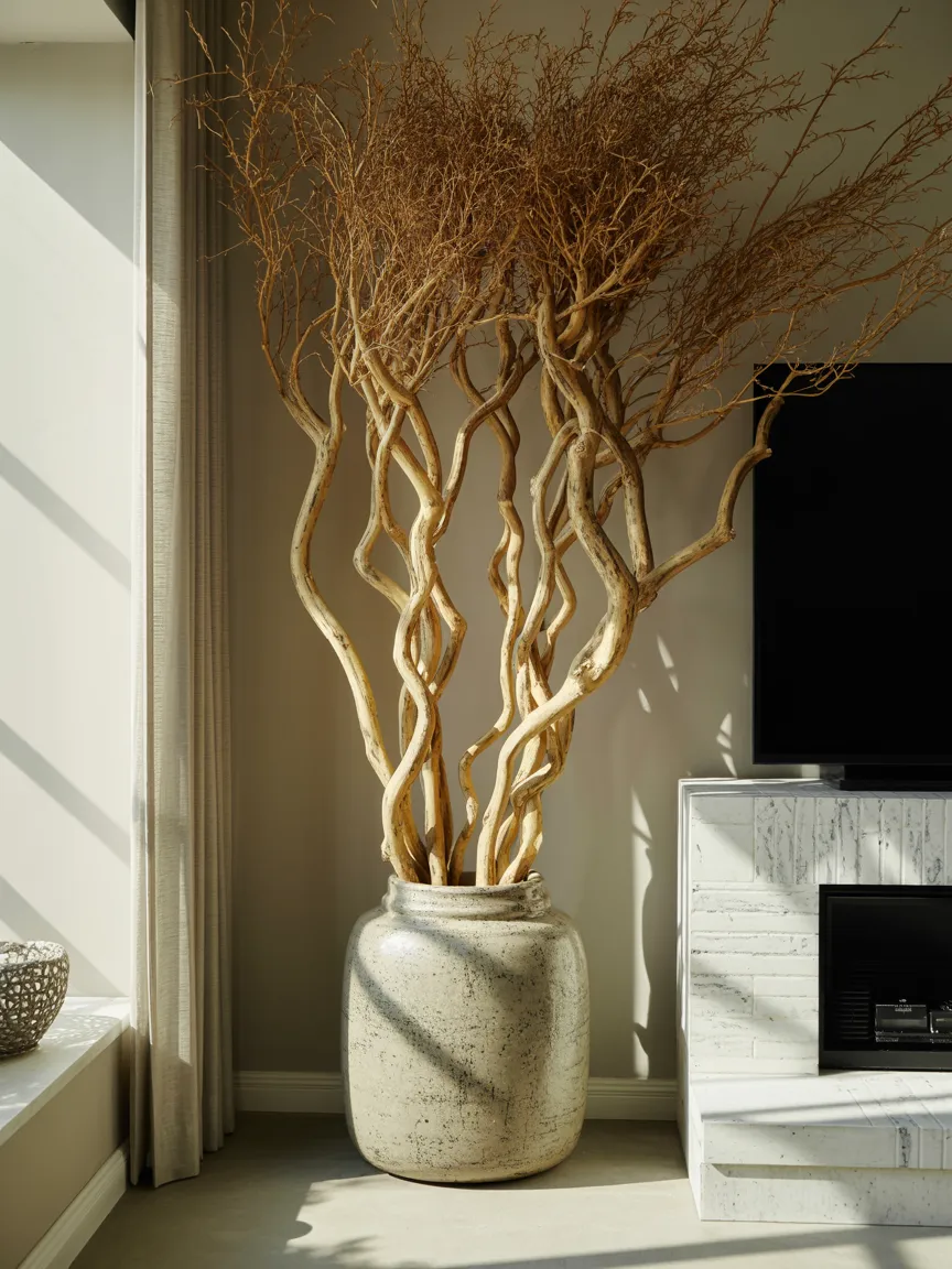 Oversized Dried Branches for Dramatic Height