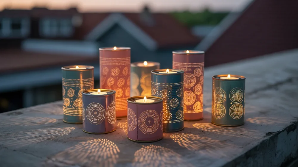 candle rooftop garden decor ideas