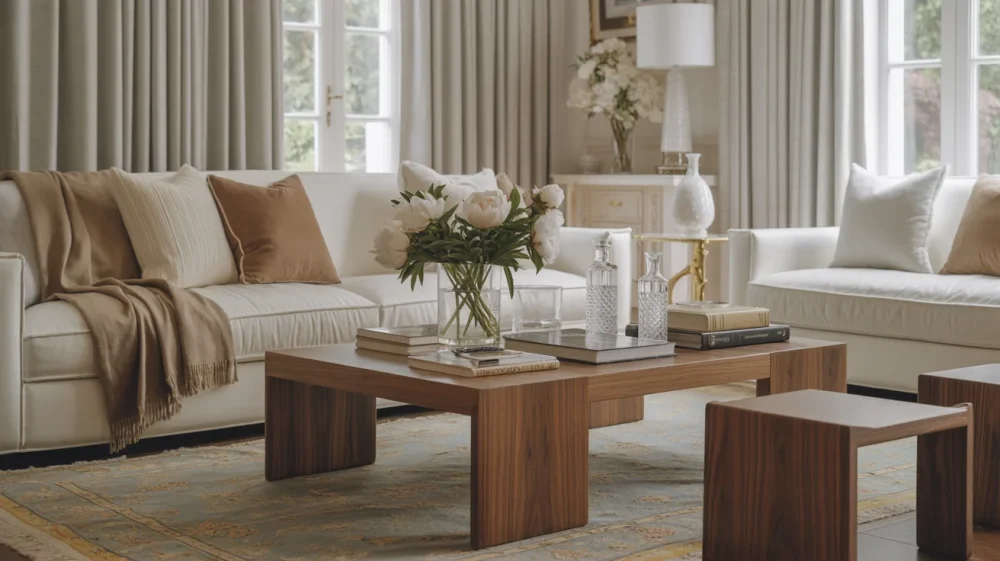 living room “Old Money” aesthetic quite luxury decor ideas