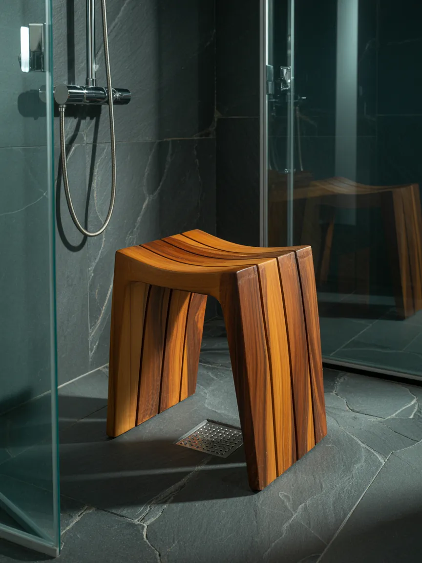 Teak Shower Seating and Accents