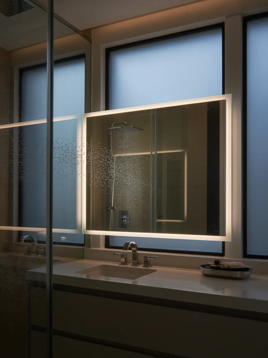 Mirror with Defogging Feature