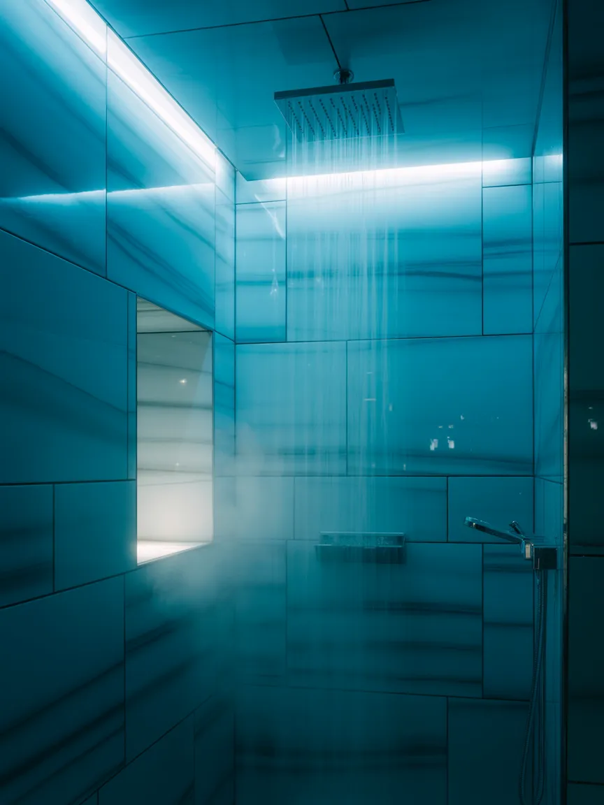 Waterproof LED Shower Lighting for Mood