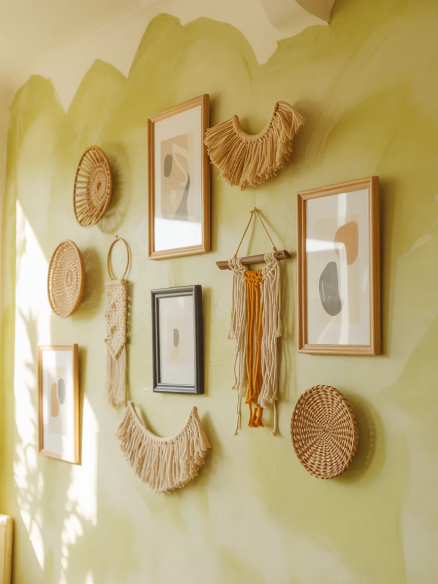 Gallery Wall with Textured Elements