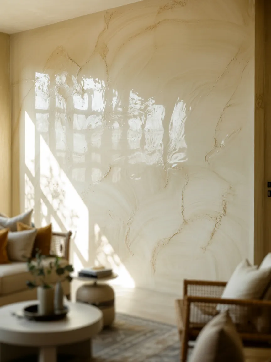 Faux Venetian Plaster Finish