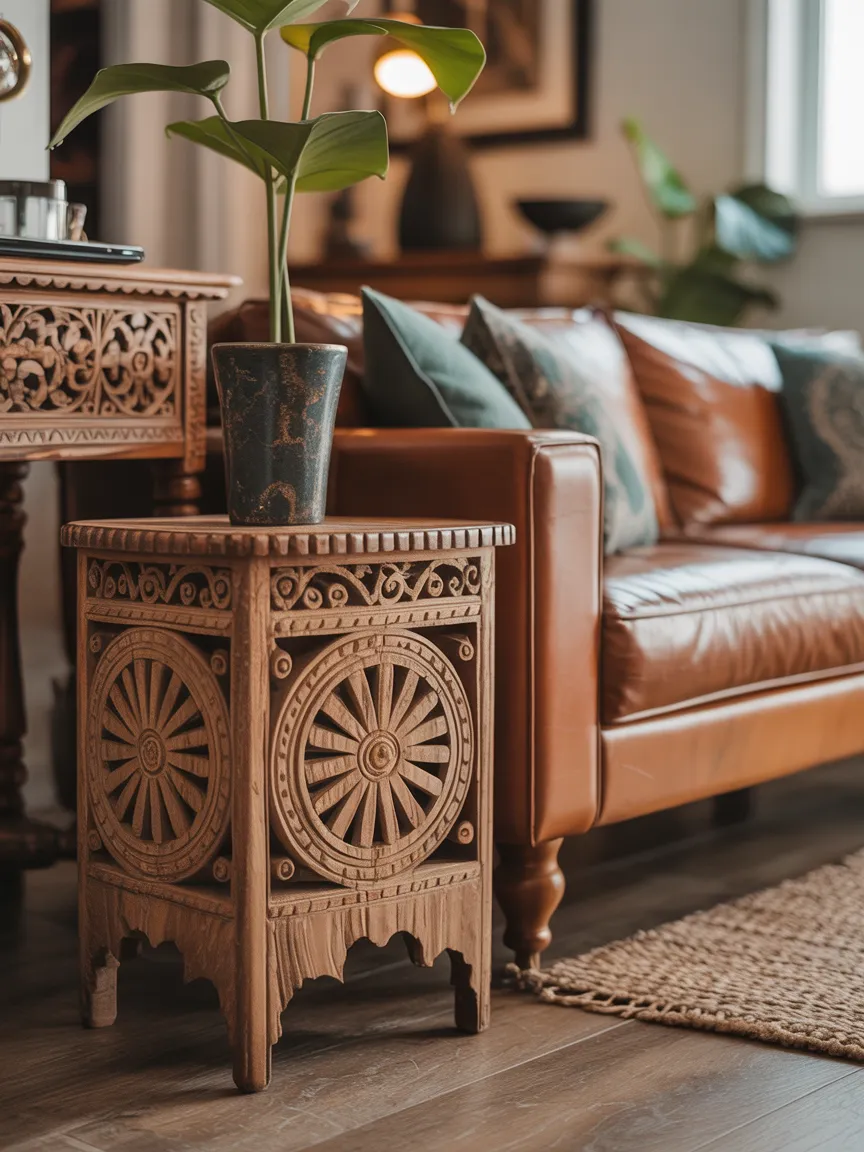 Carved Wood Furniture Accents