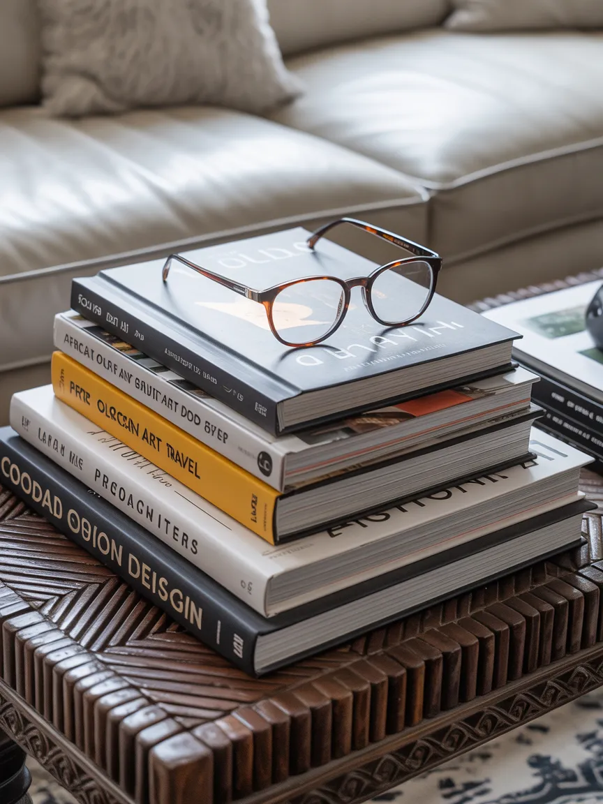 Stacked Books & Global Magazine Collections
