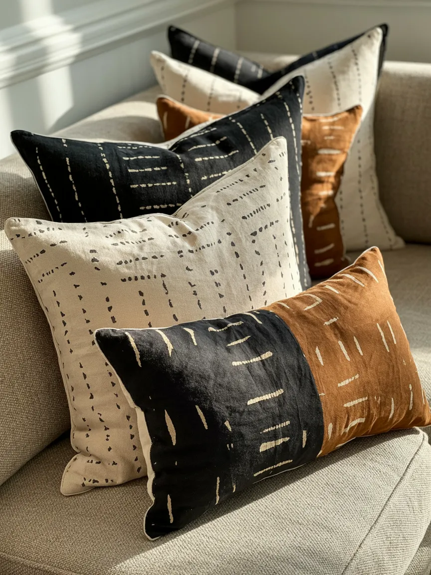 Authentic Mudcloth Throw Pillows