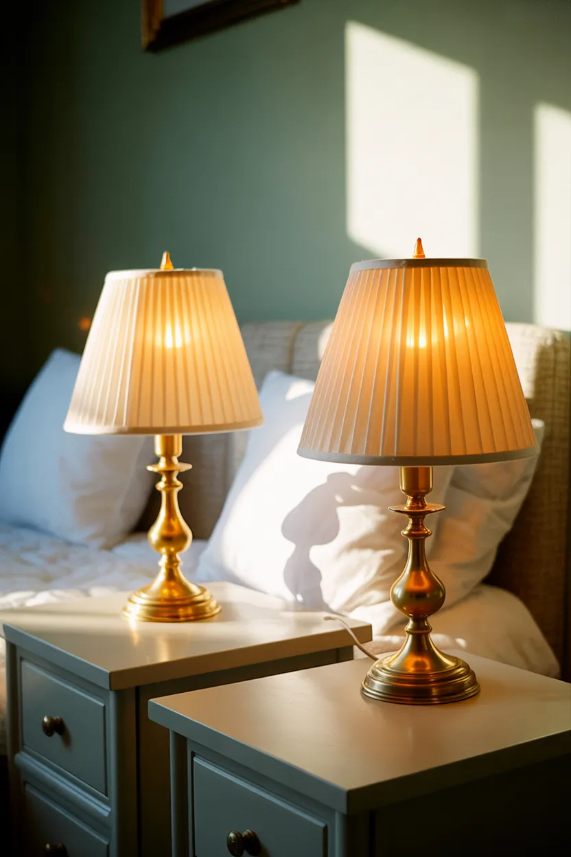 Matching Pleated Shades Across a Bedroom for a Collected Look