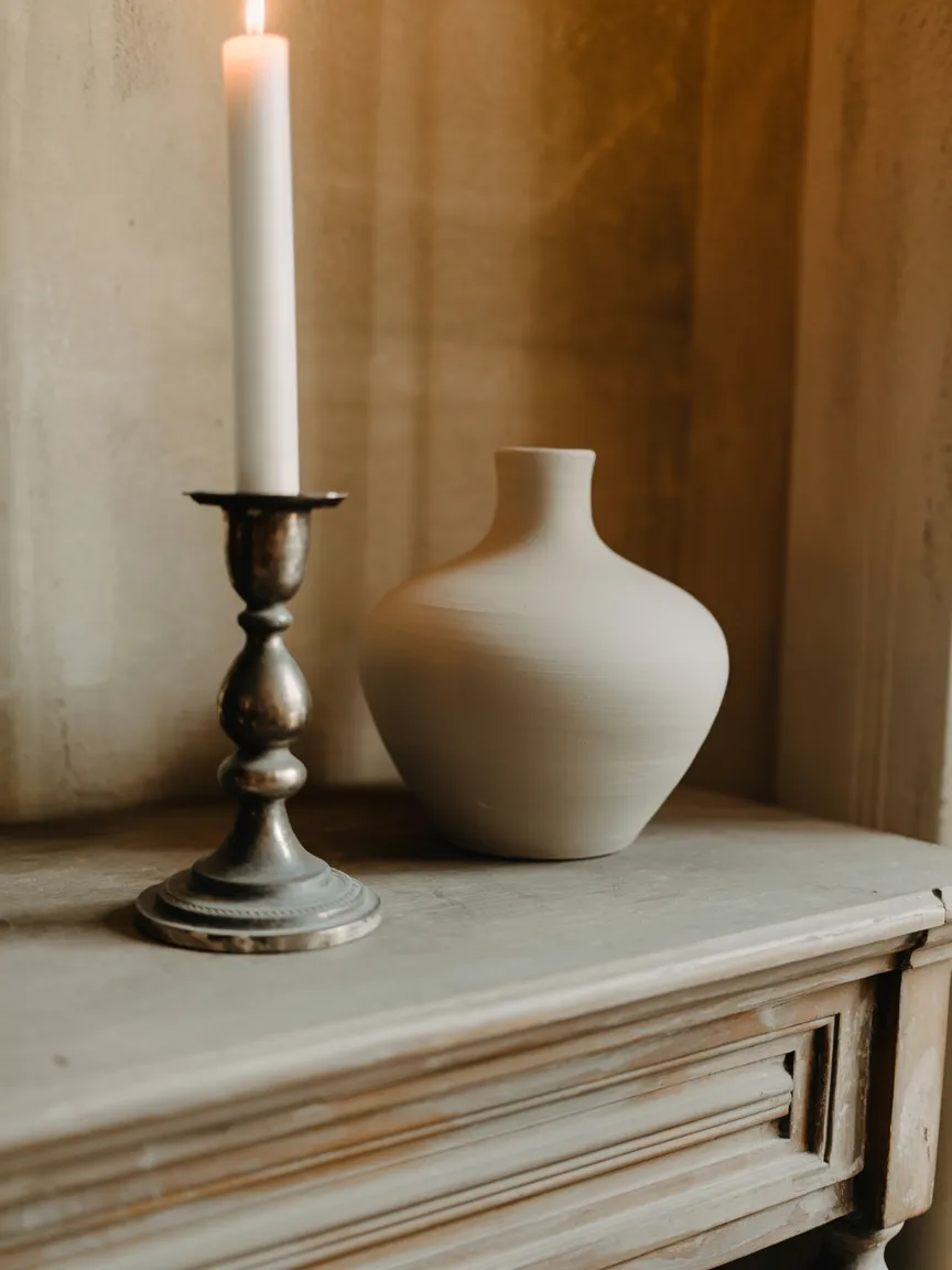 Modern Organic Shapes Paired With European Antiques