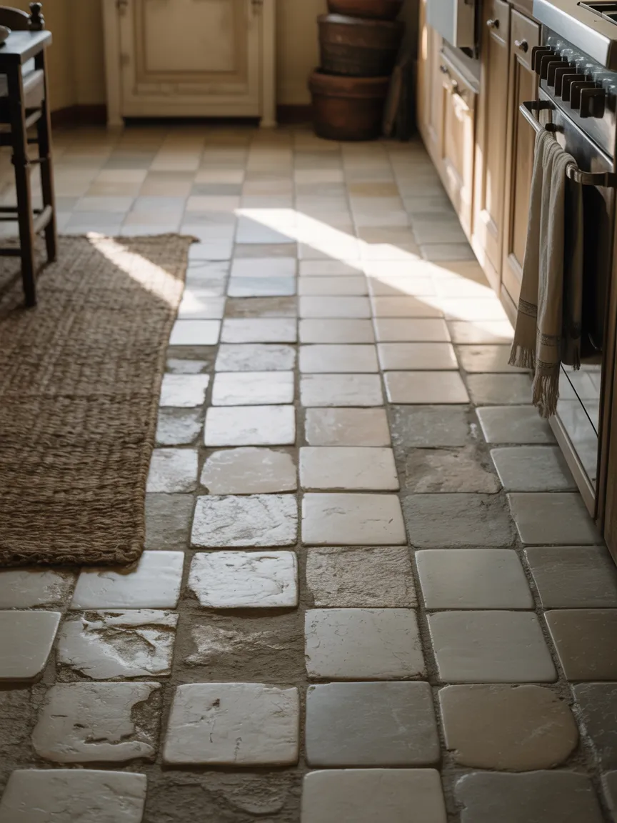 Tumbled Limestone Floors — or the Illusion of Them