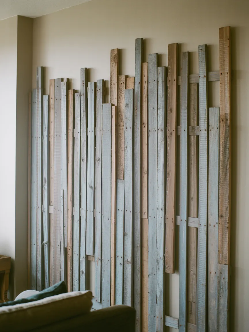 Building a DIY Weathered Wood Accent Focal Wall on a Budget