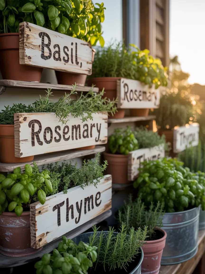 Vintage Garden Decor Using Reclaimed Wood Signage