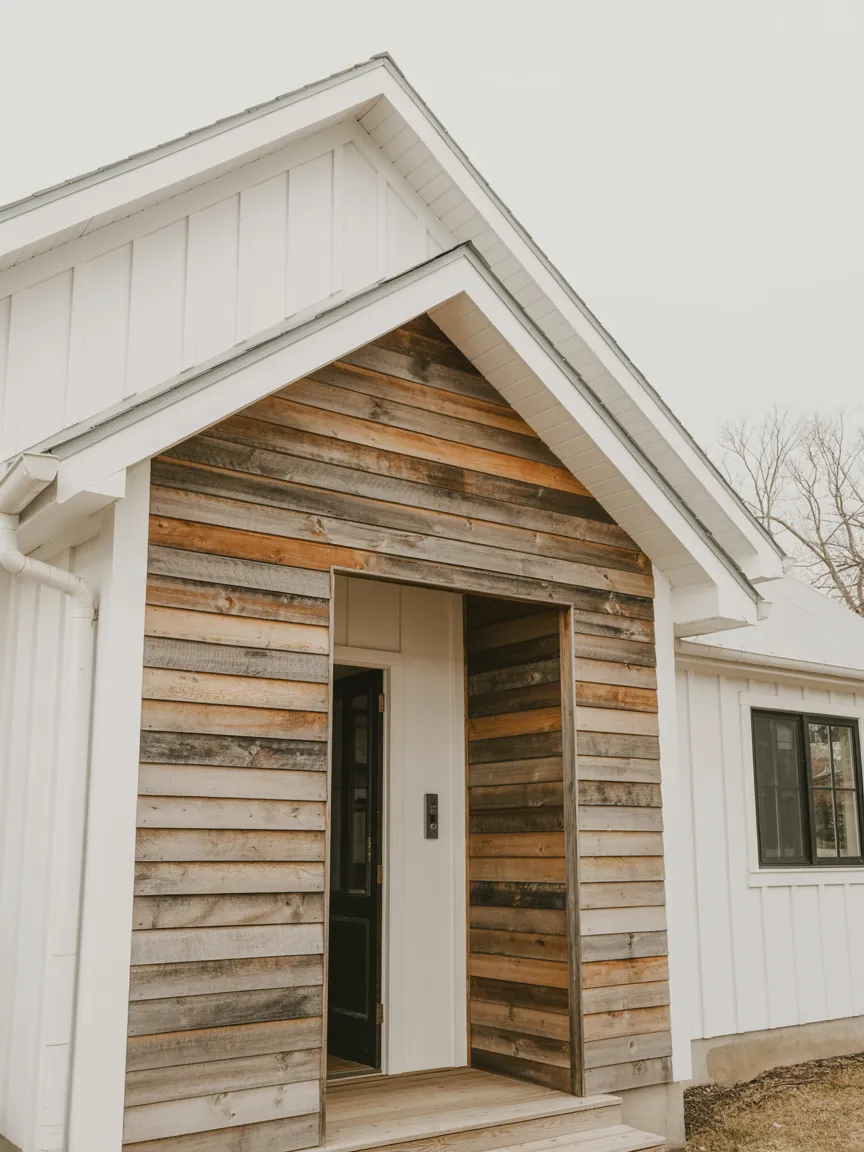 Reclaimed Wood Exterior Accent Panels