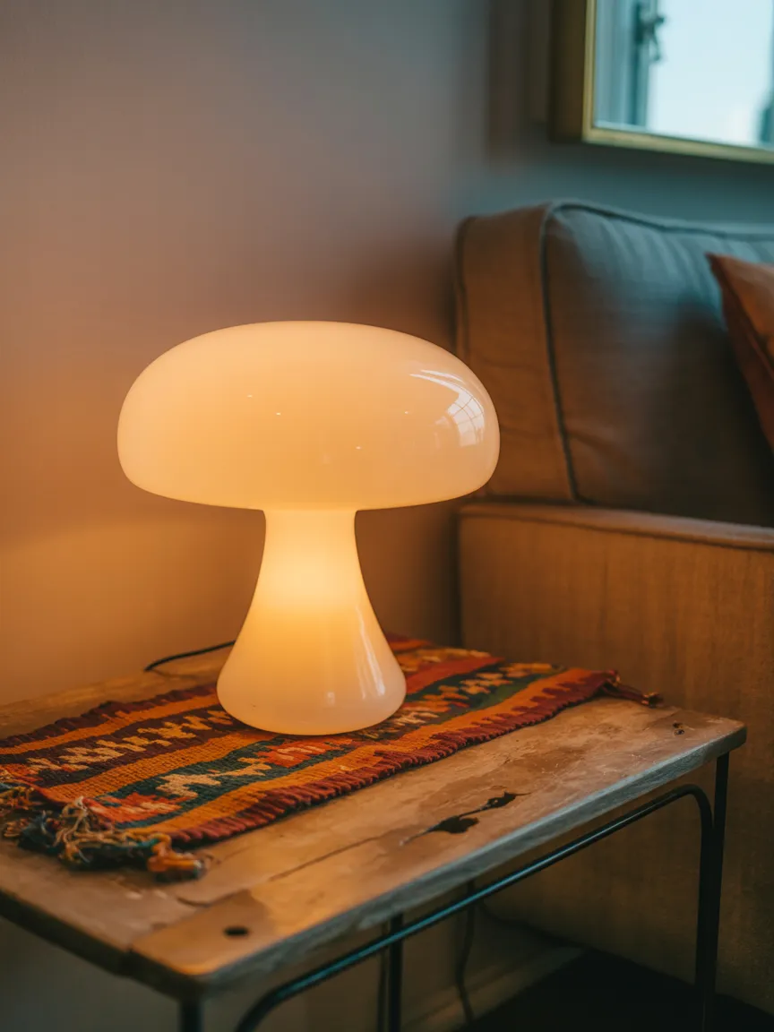 Pairing a Retro Lamp with Vintage Textiles