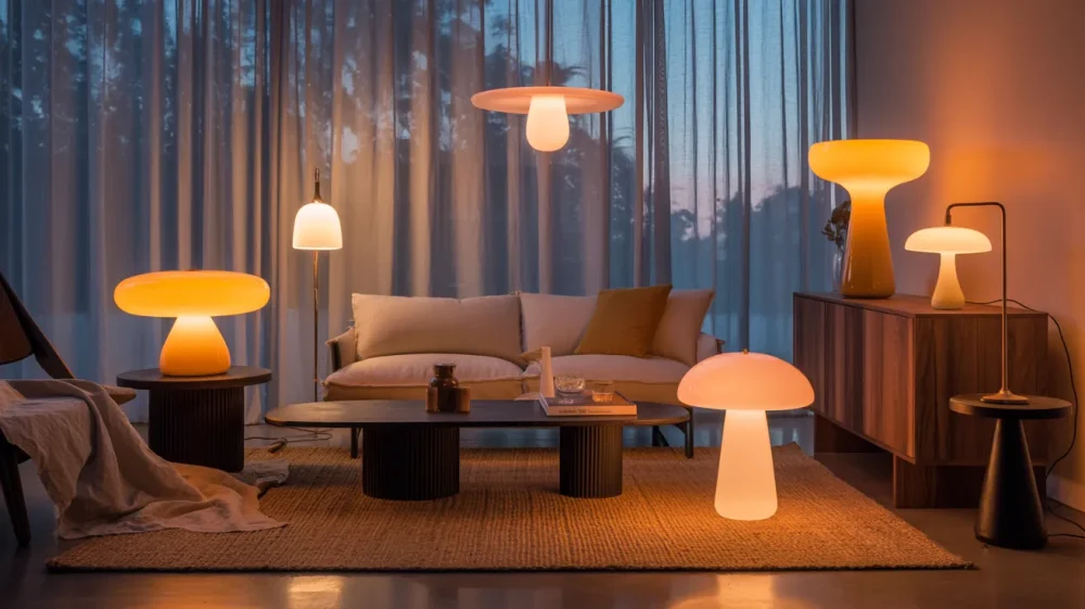 22 Creative Ways to Style Glass and Metal Mushroom Lamps for an Organic Modern Home