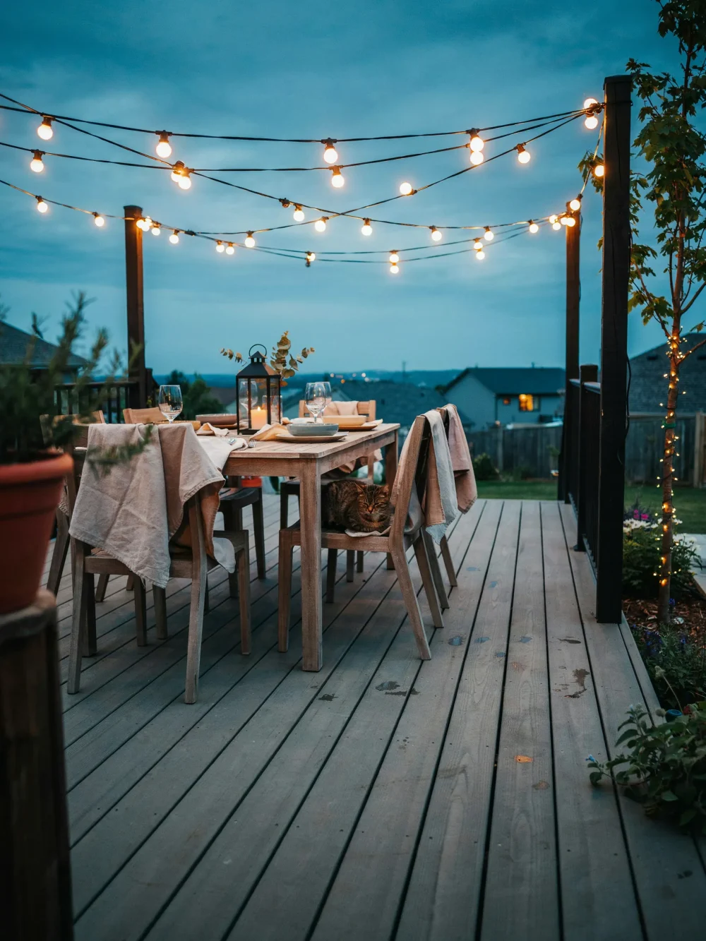 String Light Integration With Railing Anchor Points