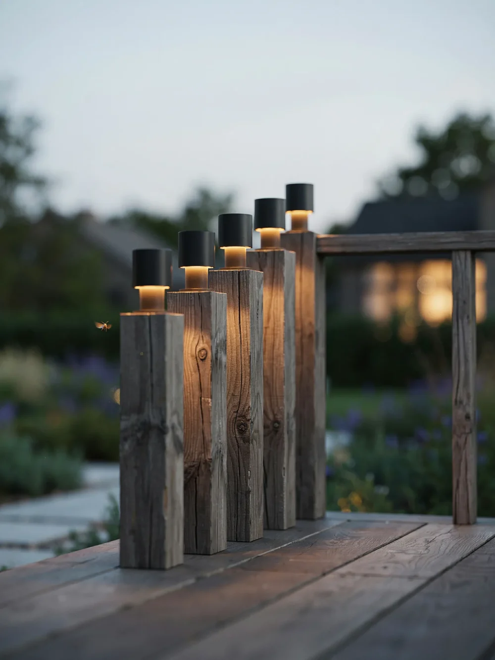 Architectural Landscape Light Styling With Bollard-Style Post Bases