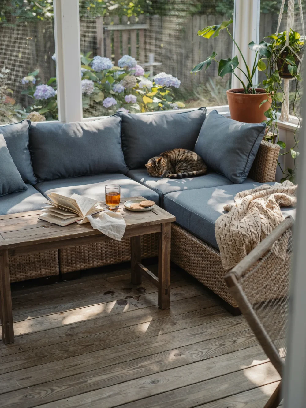Anchor the Room With an All-Weather Wicker Sectional