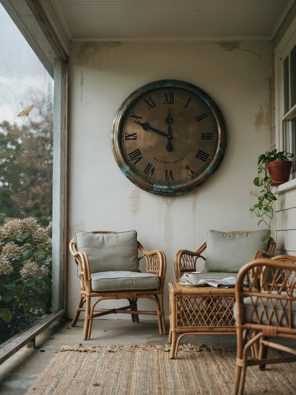 Hang a Vintage-Style Outdoor Clock