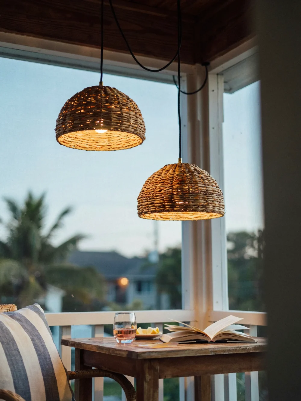 Hang Plug-In Woven Pendant Lights