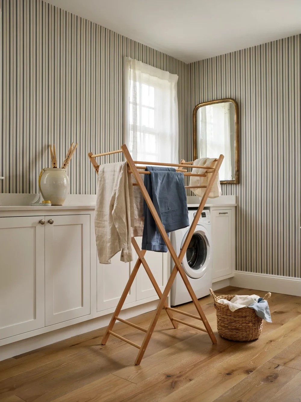 Classic Ticking Stripe in Navy and Cream