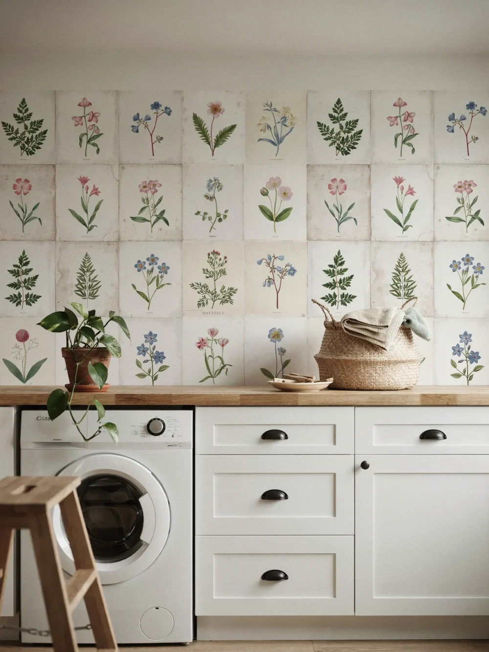 Vintage Pressed Flower Grid