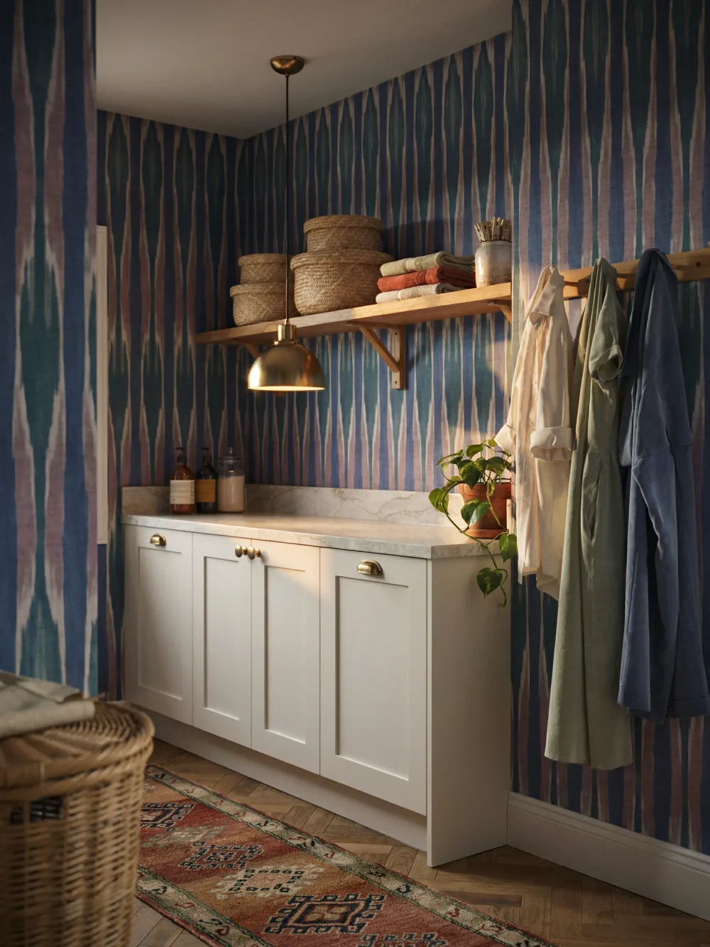Bold Ikat Stripe in Jewel Tones