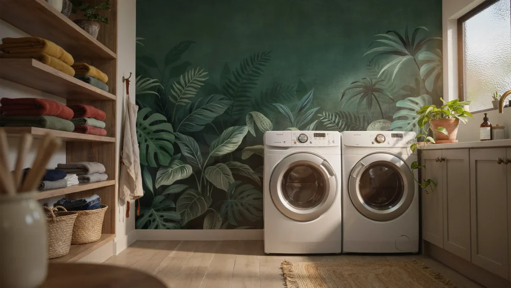 Laundry Room Wallpaper Ideas That Make Doing Chores Incredibly Fun