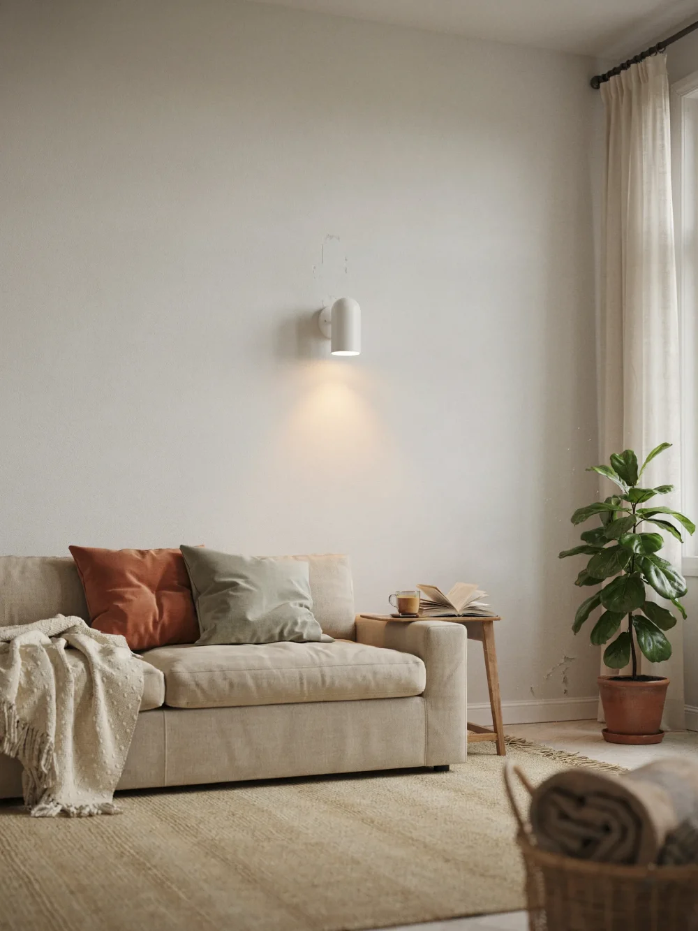 Adhesive-Mounted Battery Sconces for Zero-Damage Walls