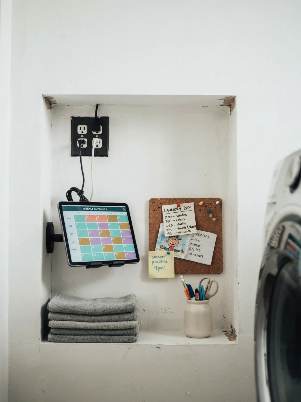 Built-In Charging and Command Center Nook