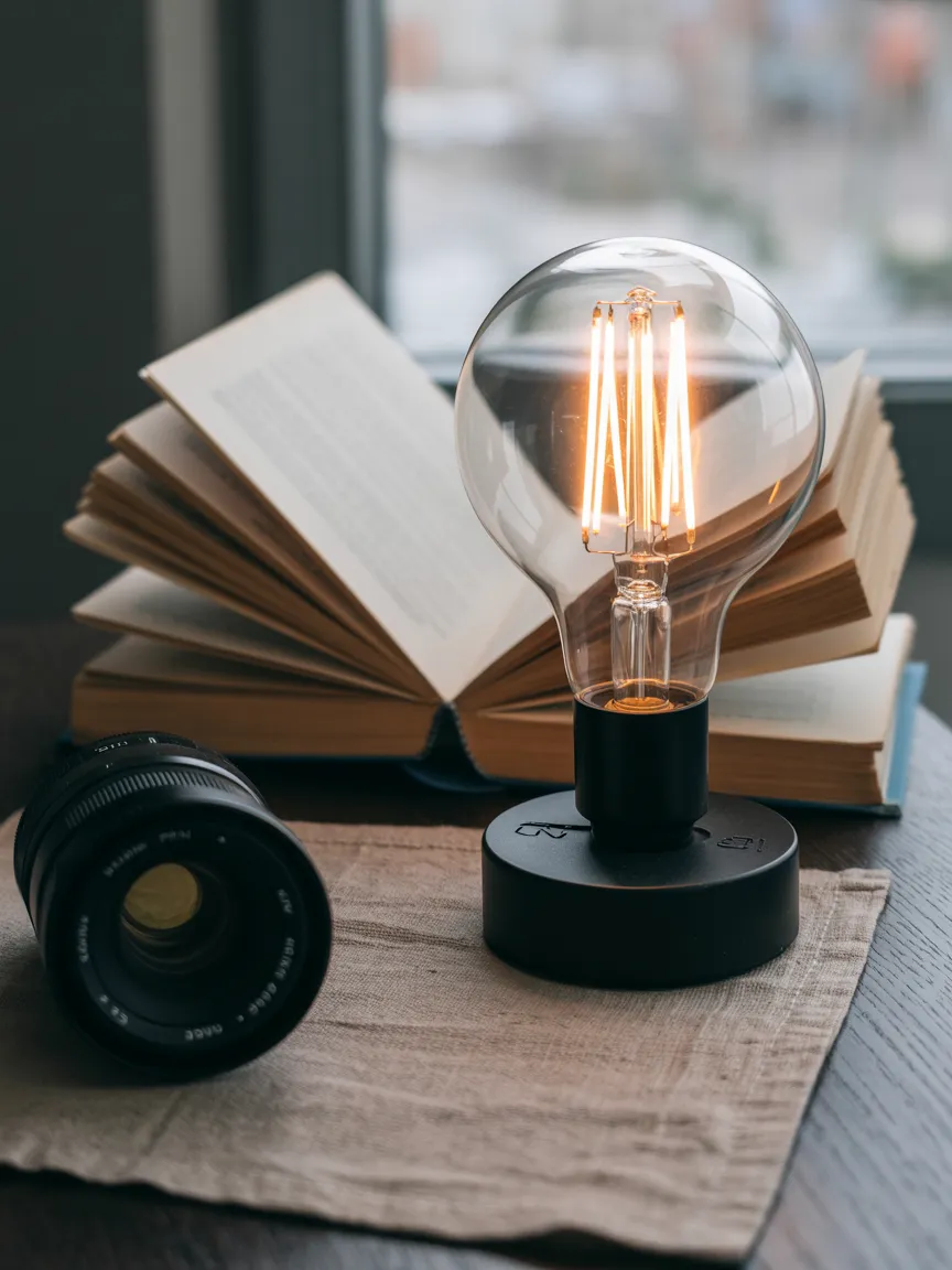 The Single-Bulb Exposed Edison on a Weighted Base