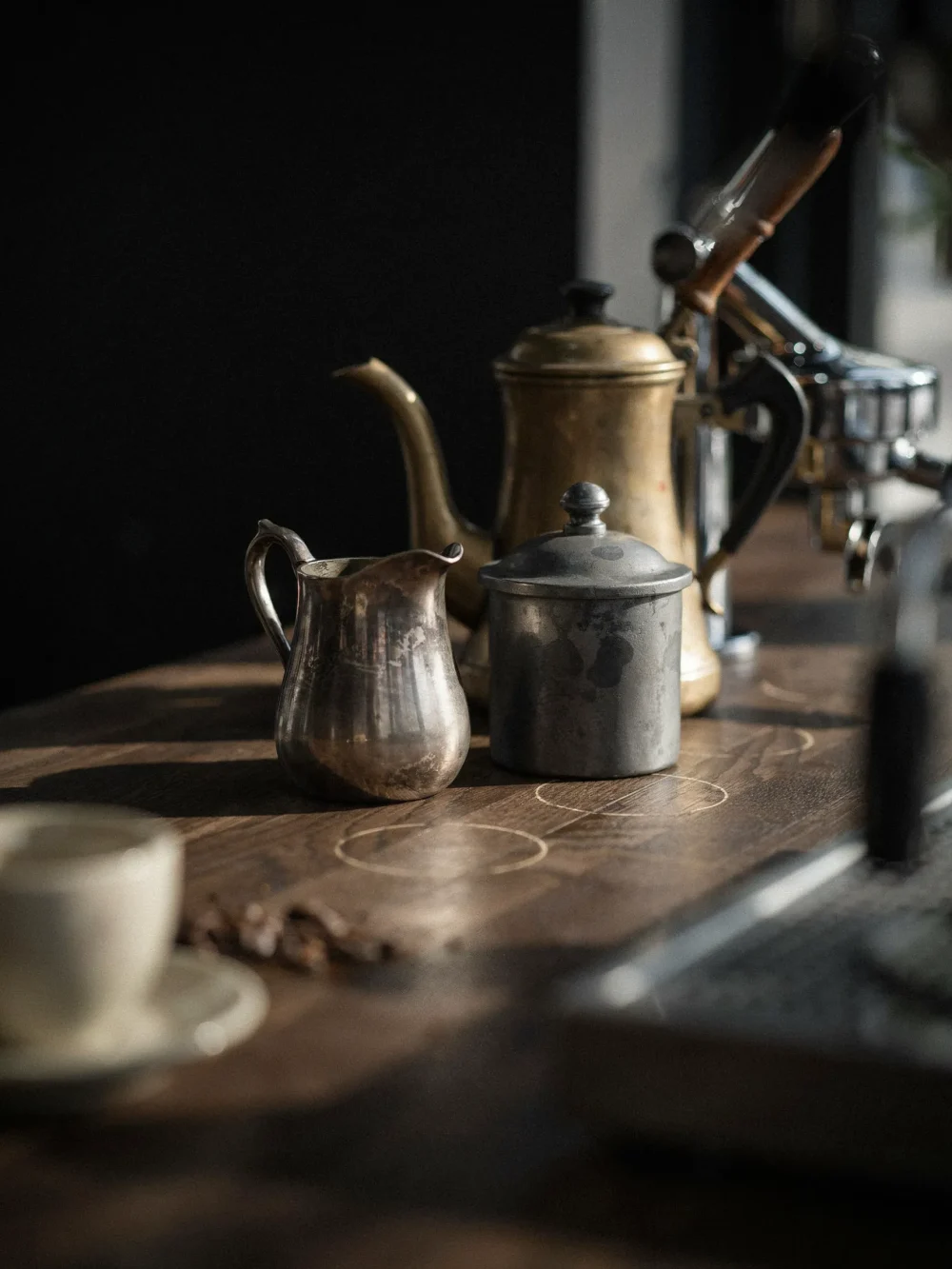Antique Silver or Pewter Serving Pieces